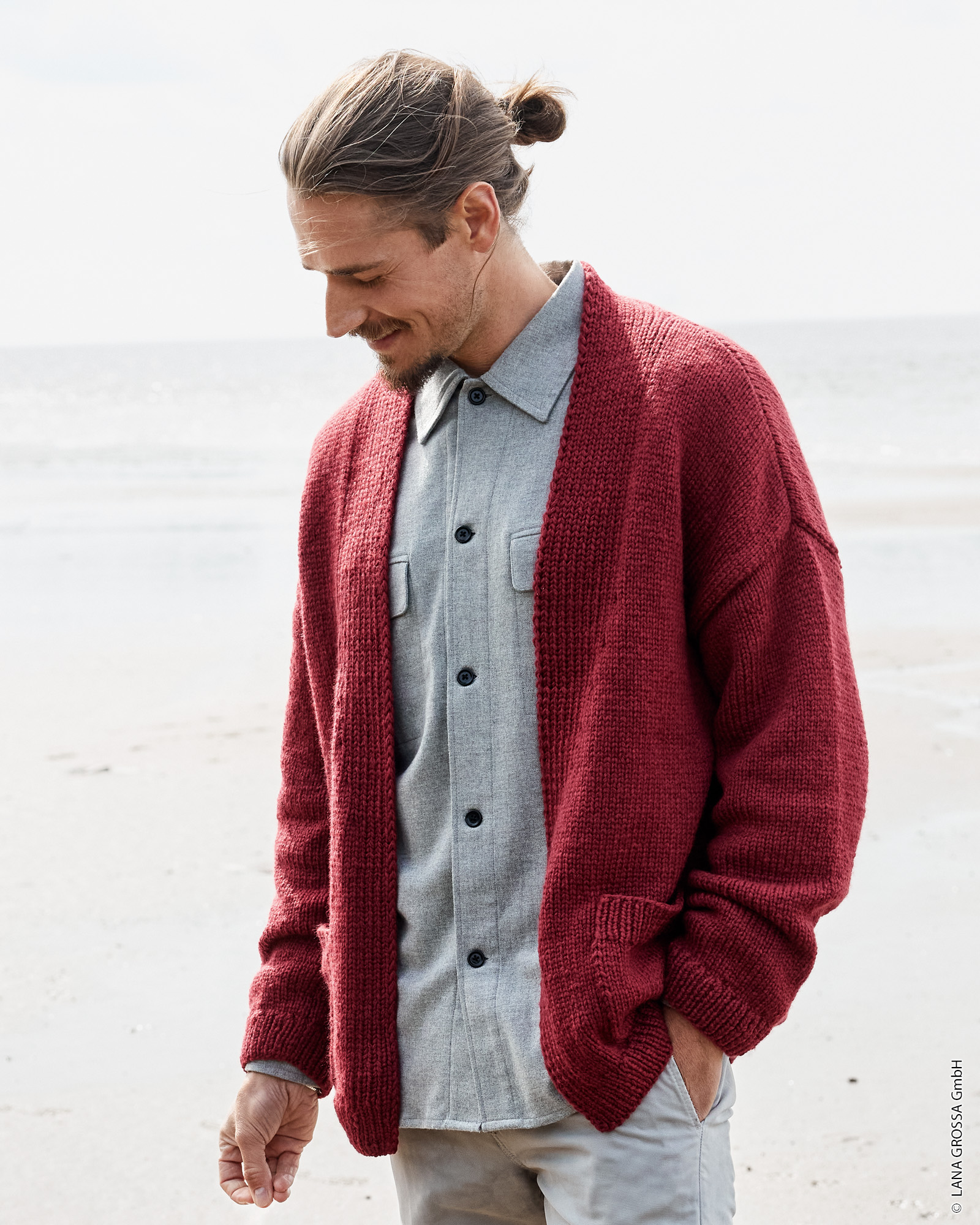 Strickset Jacke Mit Taschen Aus Cool Merino Big Von Lana Grossa 1 Strickset Jacke Mit Taschen Aus Cool Merino Big Von Lana Grossa