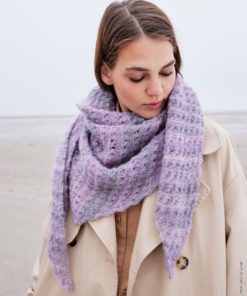 Strickset Dreieckstuch aus Silkhair Print von Lana Grossa