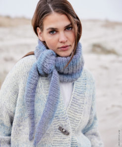 Strickset Dreieckstuch aus Silkhair Print von Lana Grossa