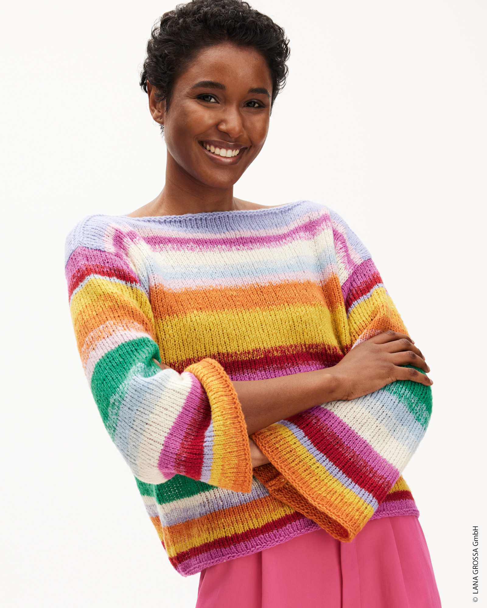 Strickset Streifenpullover Aus Soffio Von Lana Grossa 1 Strickset Streifenpullover Aus Soffio Von Lana Grossa