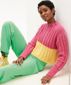 Strickset Zopfpullover aus Brigitte No. 2 von Lana Grossa