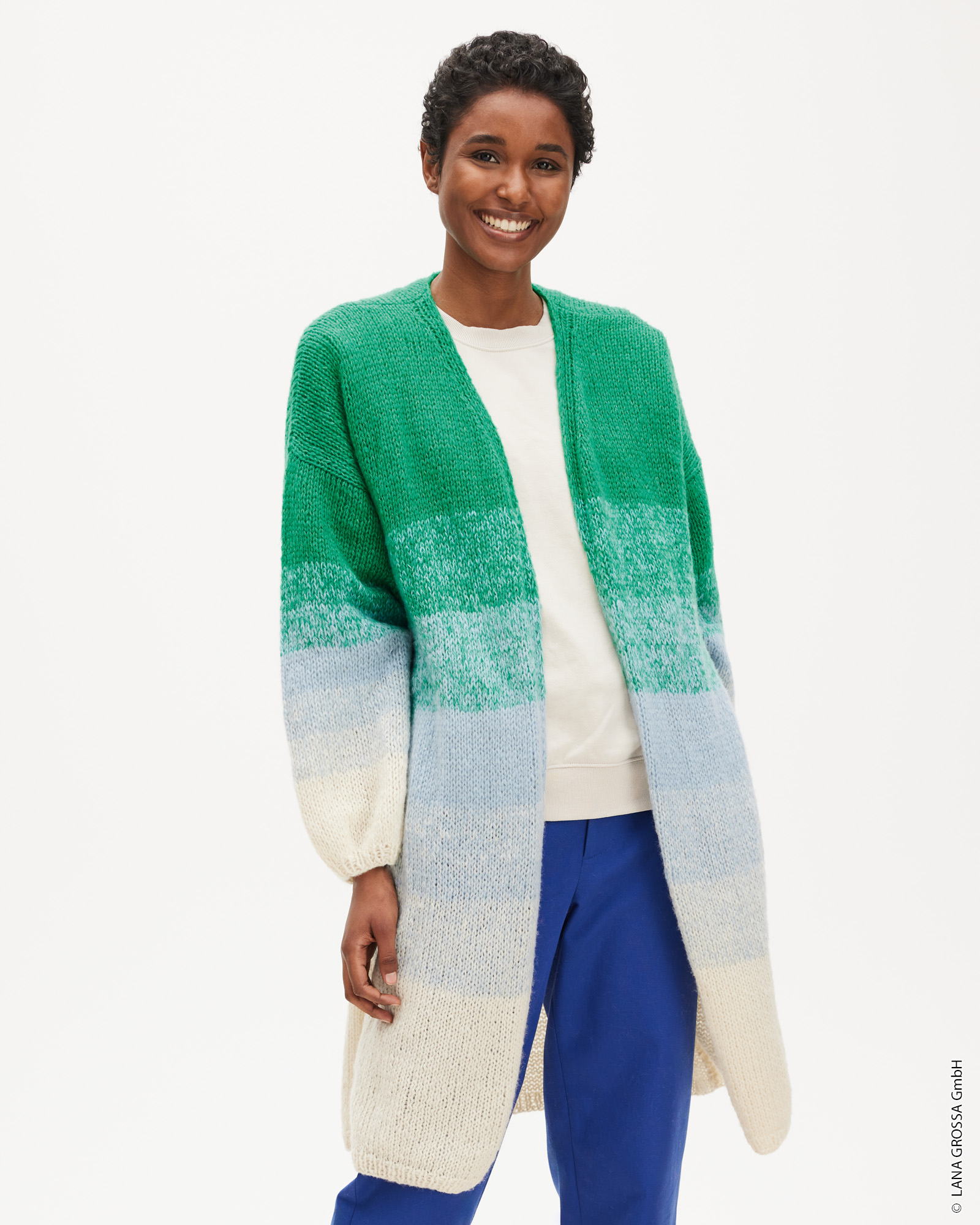 Strickset Longcardigan Aus Soffio Von Lana Grossa 1 Strickset Longcardigan Aus Soffio Von Lana Grossa