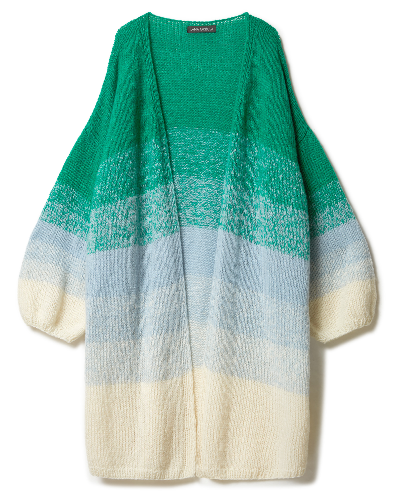 Strickset Longcardigan Aus Soffio Von Lana Grossa 2 Strickset Longcardigan Aus Soffio Von Lana Grossa – Bild 2