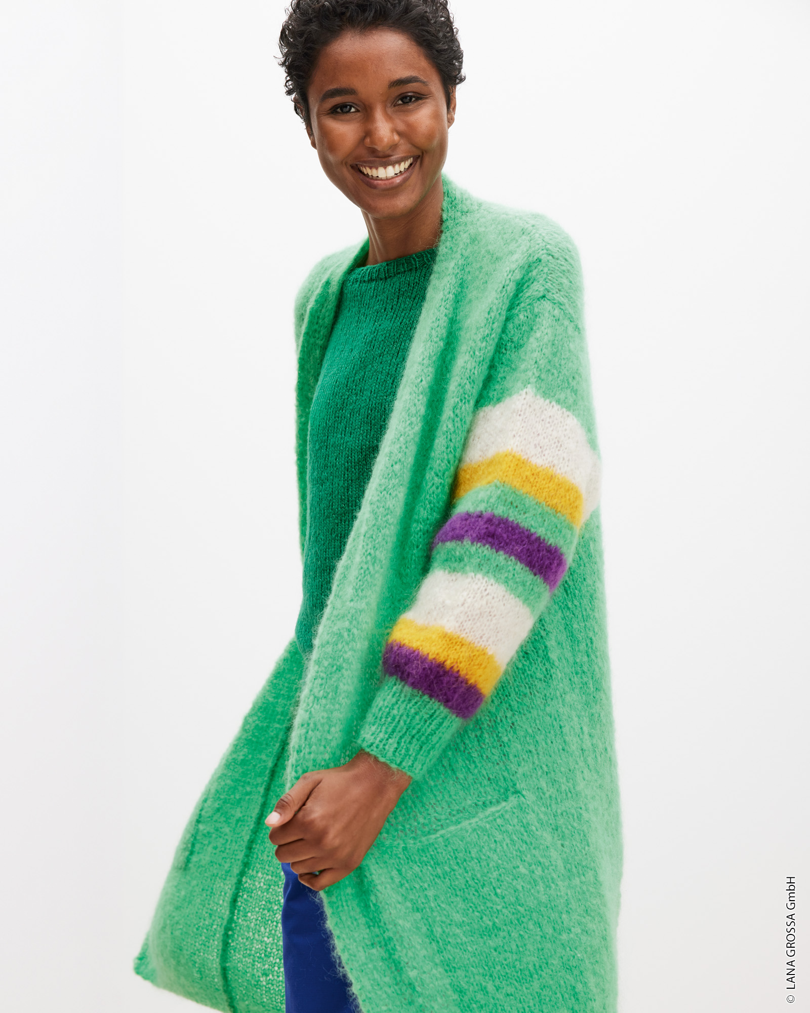 Strickset Longcardigan Aus Mohair Moda Von Lana Grossa 1 Strickset Longcardigan Aus Mohair Moda Von Lana Grossa