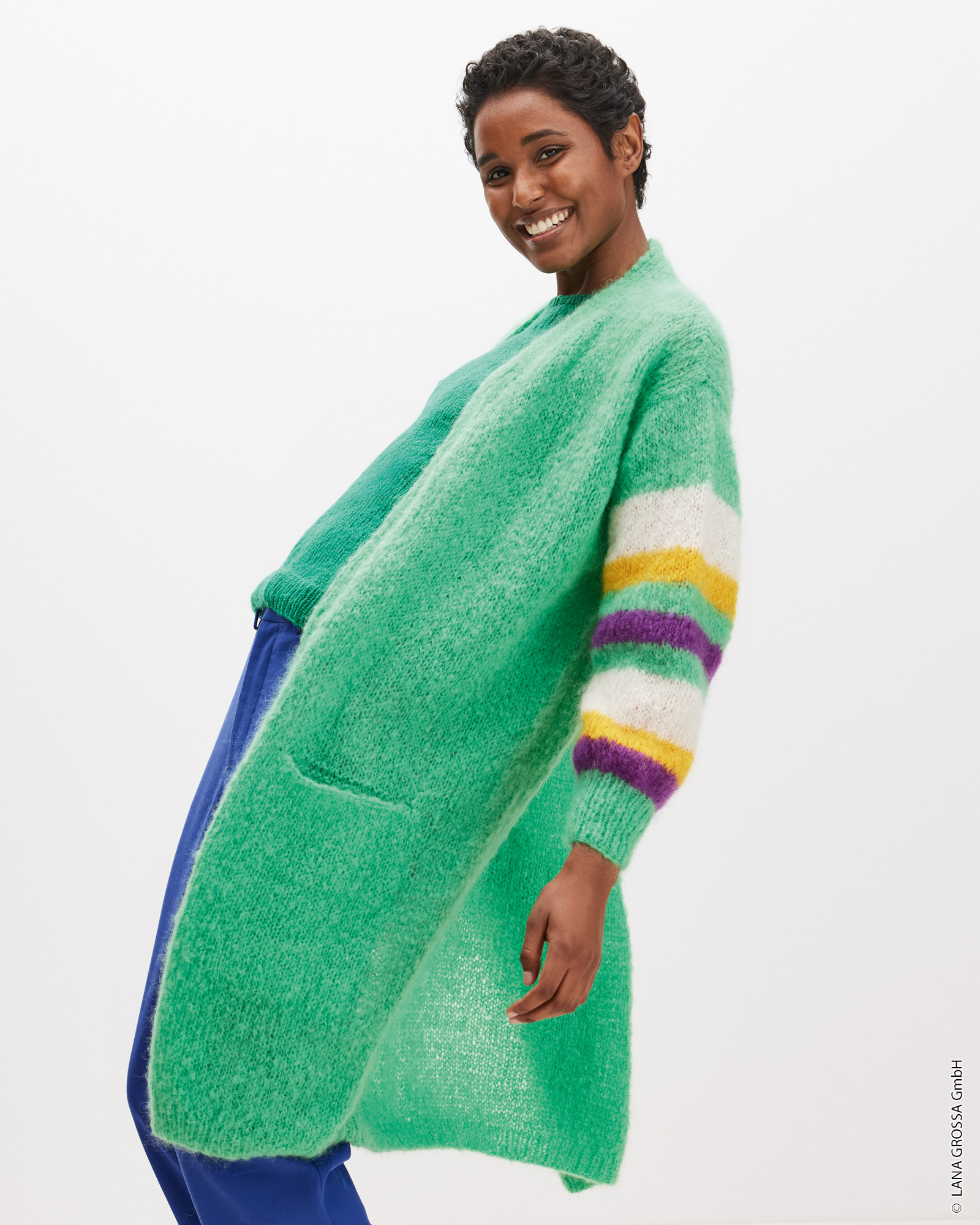 Strickset Longcardigan Aus Mohair Moda Von Lana Grossa 3 Strickset Longcardigan Aus Mohair Moda Von Lana Grossa – Bild 3