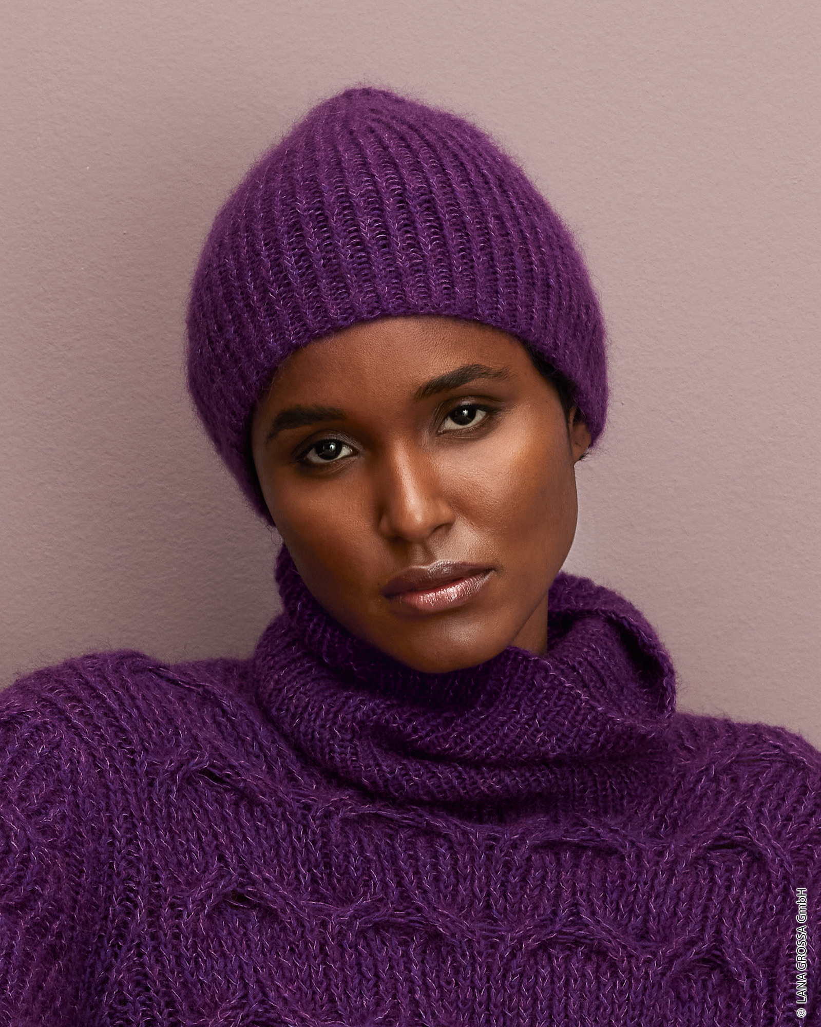 Strickset Rippenmütze Aus Silkhair Und Ecopuno Von Lana Grossa 1 Strickset Rippenmütze Aus Silkhair Und Ecopuno Von Lana Grossa