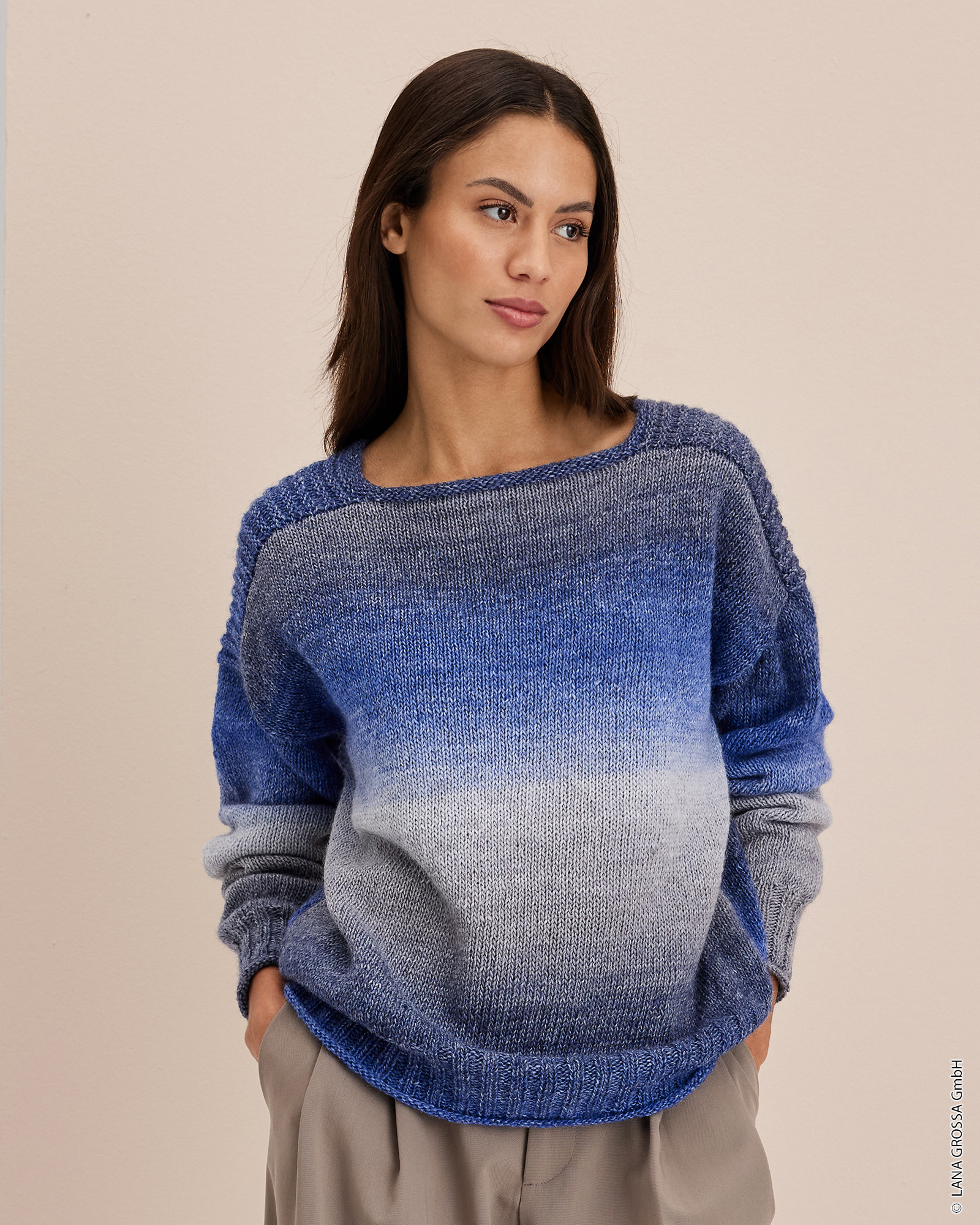 Strickset Pullover Mit Querrippenmuster Aus Gomitolo Versione Von Lana Grossa 1 Strickset Pullover Mit Querrippenmuster Aus Gomitolo Versione Von Lana Grossa