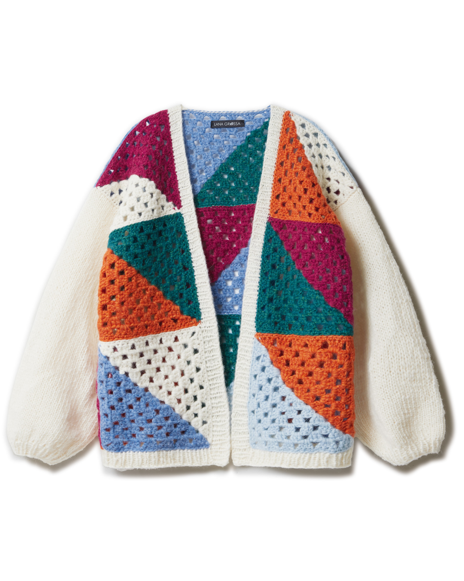 Strickset Jacke Mit Granny Squares Und Gestrickten Ärmeln Aus Brigitte No. 2 Von Lana Grossa 2 Strickset Jacke Mit Granny Squares Und Gestrickten Ärmeln Aus Brigitte No. 2 Von Lana Grossa – Bild 2