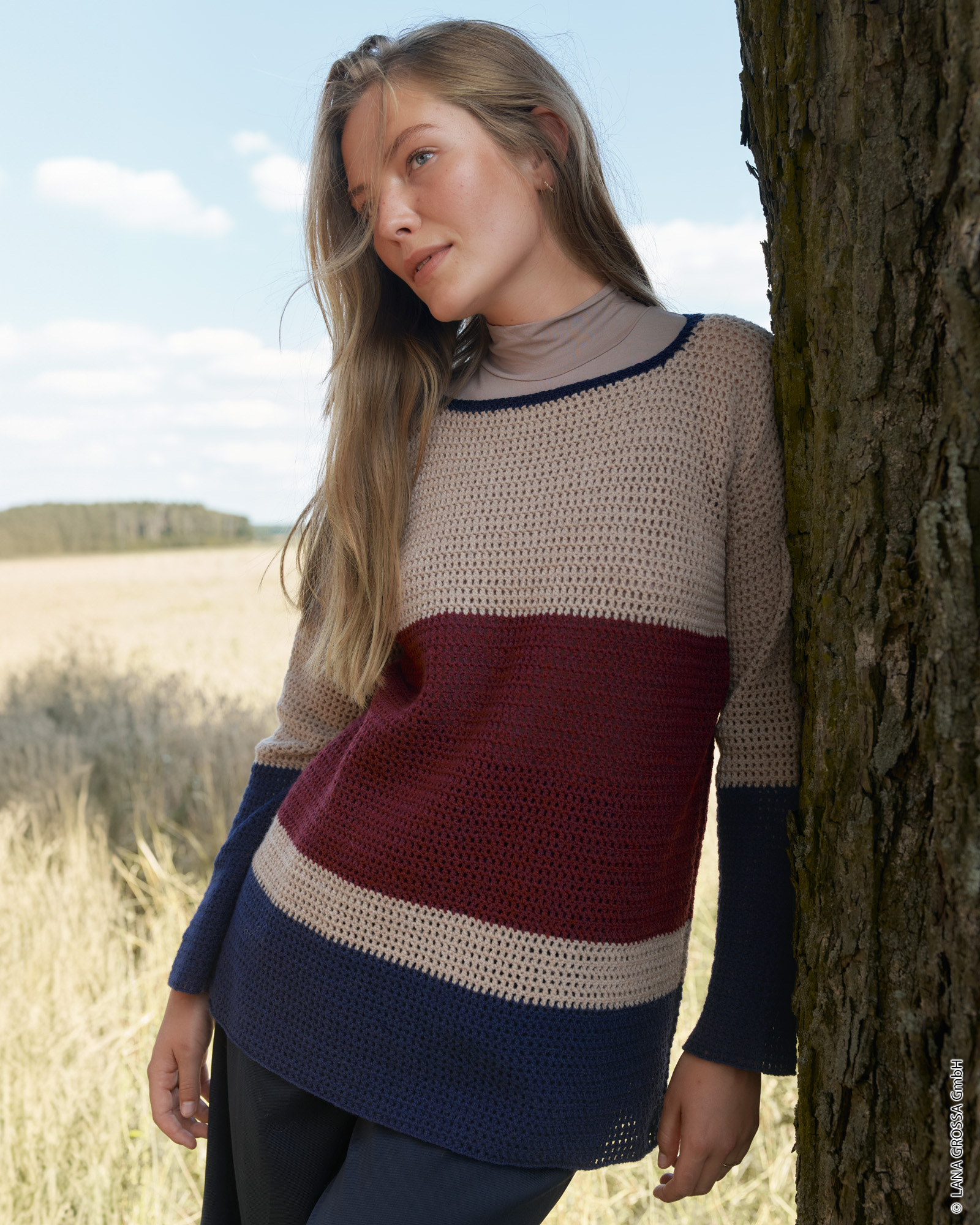 Strickset Pullover In Filetmuster Aus Cashmere 16 Fine Von Lana Grossa 1 Strickset Pullover In Filetmuster Aus Cashmere 16 Fine Von Lana Grossa
