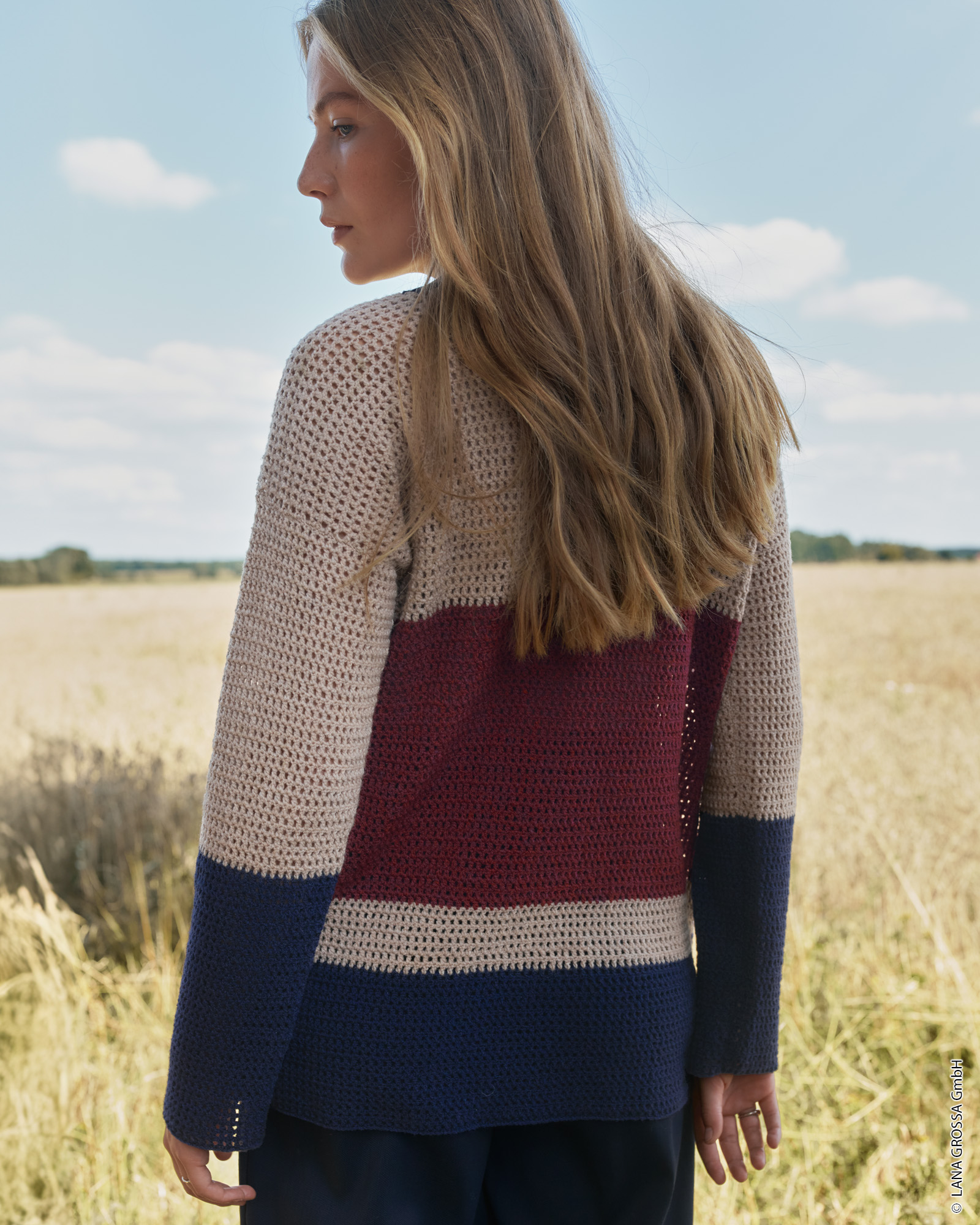 Strickset Pullover In Filetmuster Aus Cashmere 16 Fine Von Lana Grossa 3 Strickset Pullover In Filetmuster Aus Cashmere 16 Fine Von Lana Grossa – Bild 3
