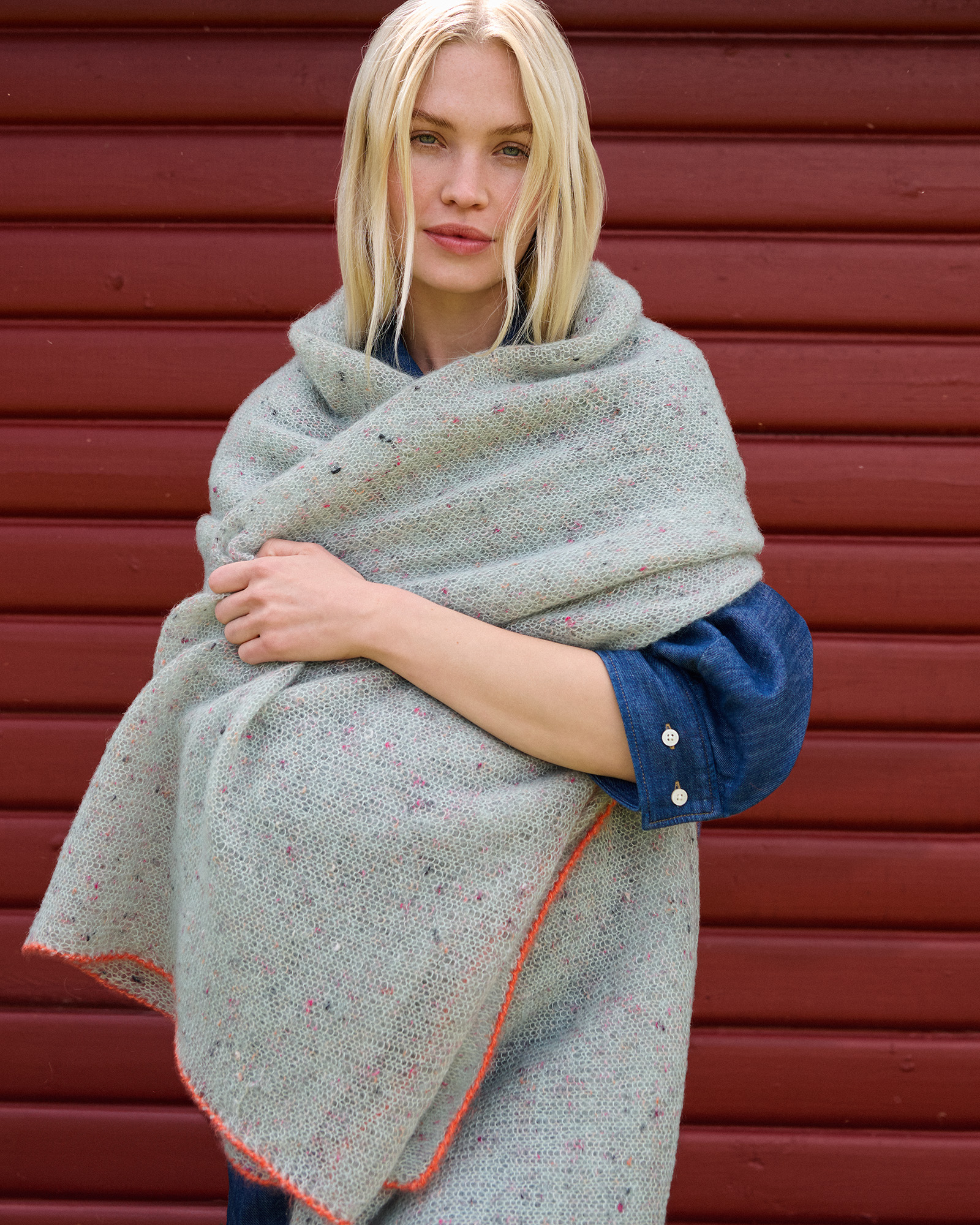 Strickset Tuch Aus Natural Superkid Tweed Und Silkhair Von Lana Grossa 3 Strickset Tuch Aus Natural Superkid Tweed Und Silkhair Von Lana Grossa – Bild 3