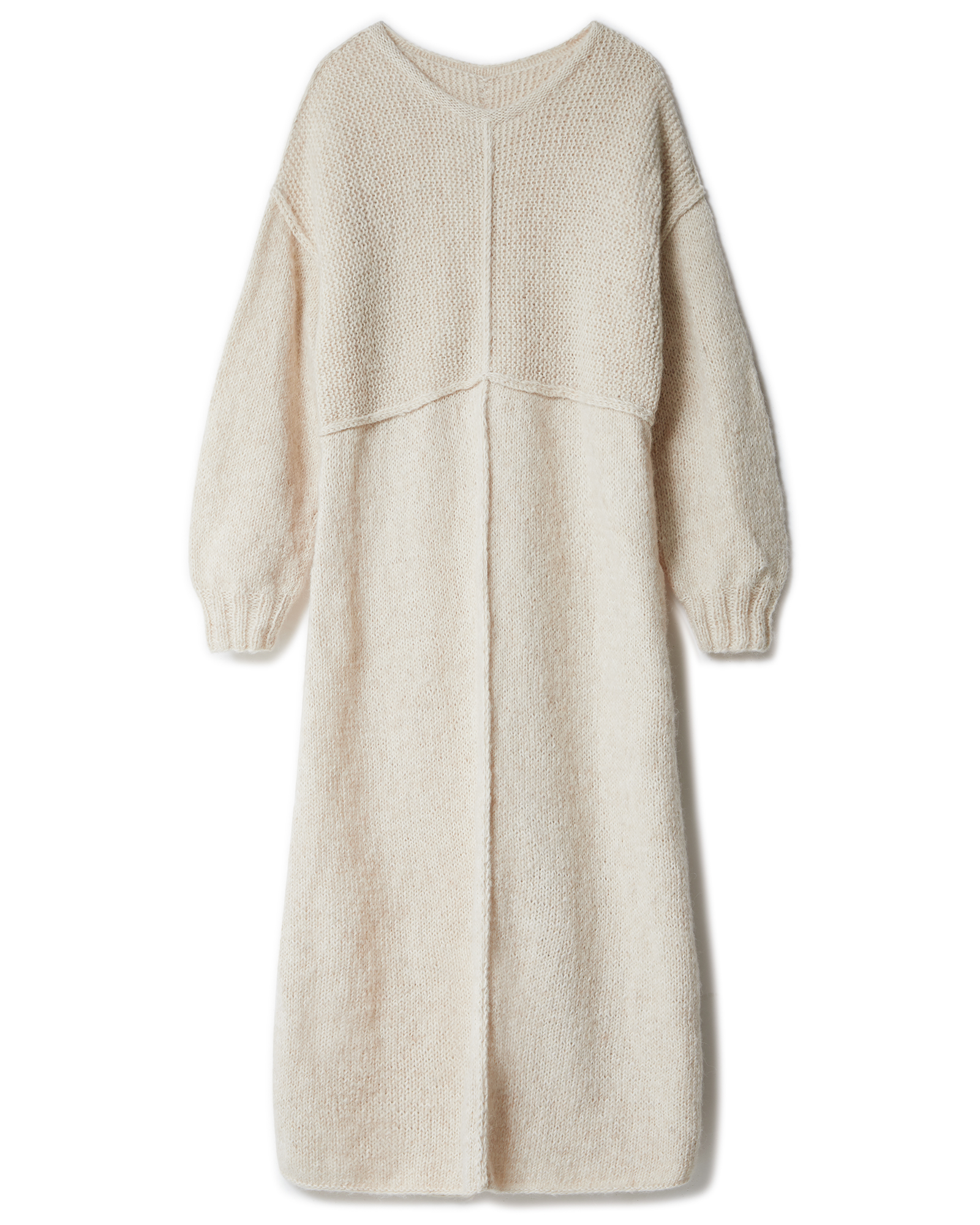 Strickset Kleid Mit Betonten Nähten Aus Natural Alpaca Pelo Von Lana Grossa 2 Strickset Kleid Mit Betonten Nähten Aus Natural Alpaca Pelo Von Lana Grossa – Bild 2