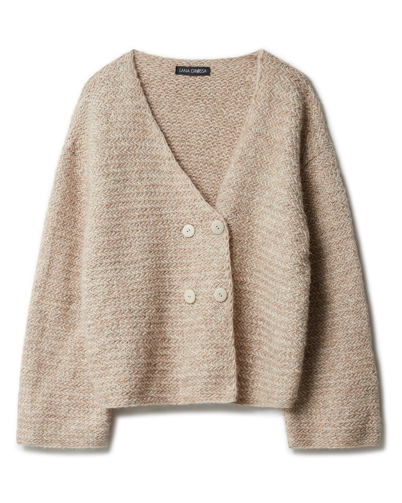 Strickset Jacke Im Rattanmuster Aus Natural Alpaca Pelo Von Lana Grossa 2 Strickset Jacke Im Rattanmuster Aus Natural Alpaca Pelo Von Lana Grossa – Bild 2