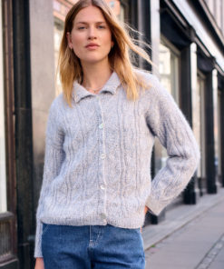 Strickset Top Down Cardigan aus Ecopuno und Silkhair von Lana Grossa