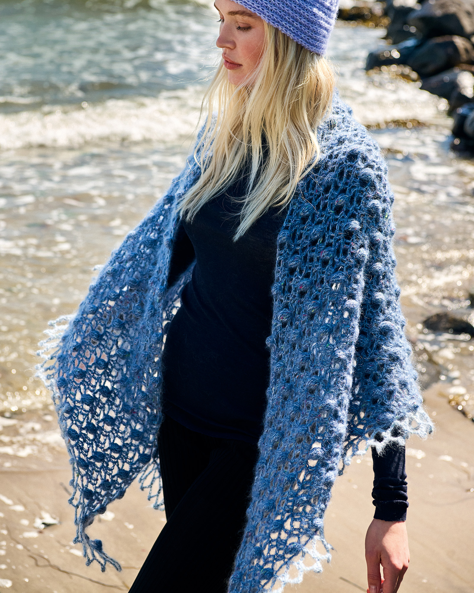Strickset Häkeltuch Mit Borte Aus Natural Superkid Tweed Von Lana Grossa 3 Strickset Häkeltuch Mit Borte Aus Natural Superkid Tweed Von Lana Grossa – Bild 3