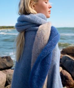 Strickset Diagonaler Schal aus Natural Superkid Tweed von Lana Grossa