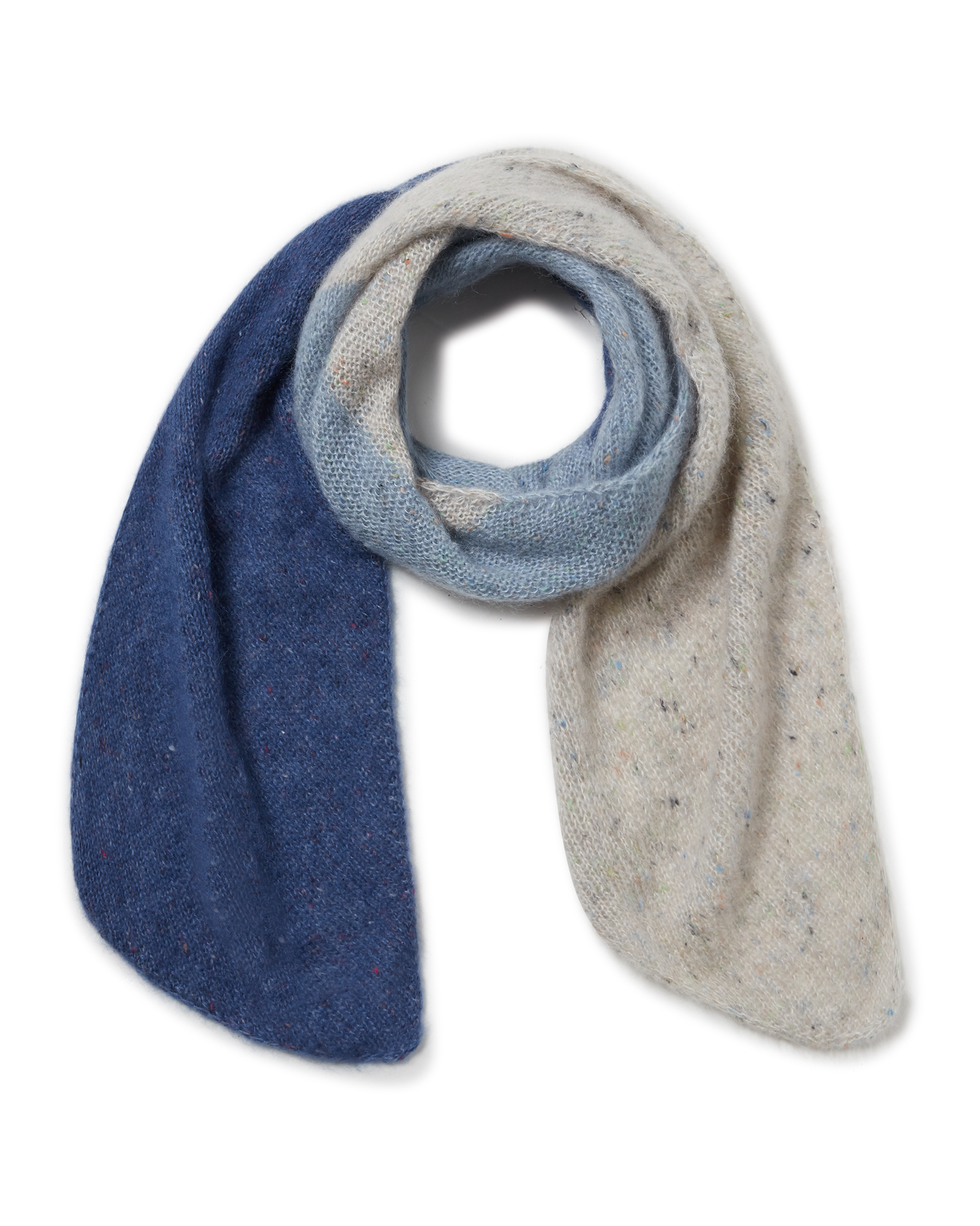 Strickset Diagonaler Schal Aus Natural Superkid Tweed Von Lana Grossa 2 Strickset Diagonaler Schal Aus Natural Superkid Tweed Von Lana Grossa – Bild 2