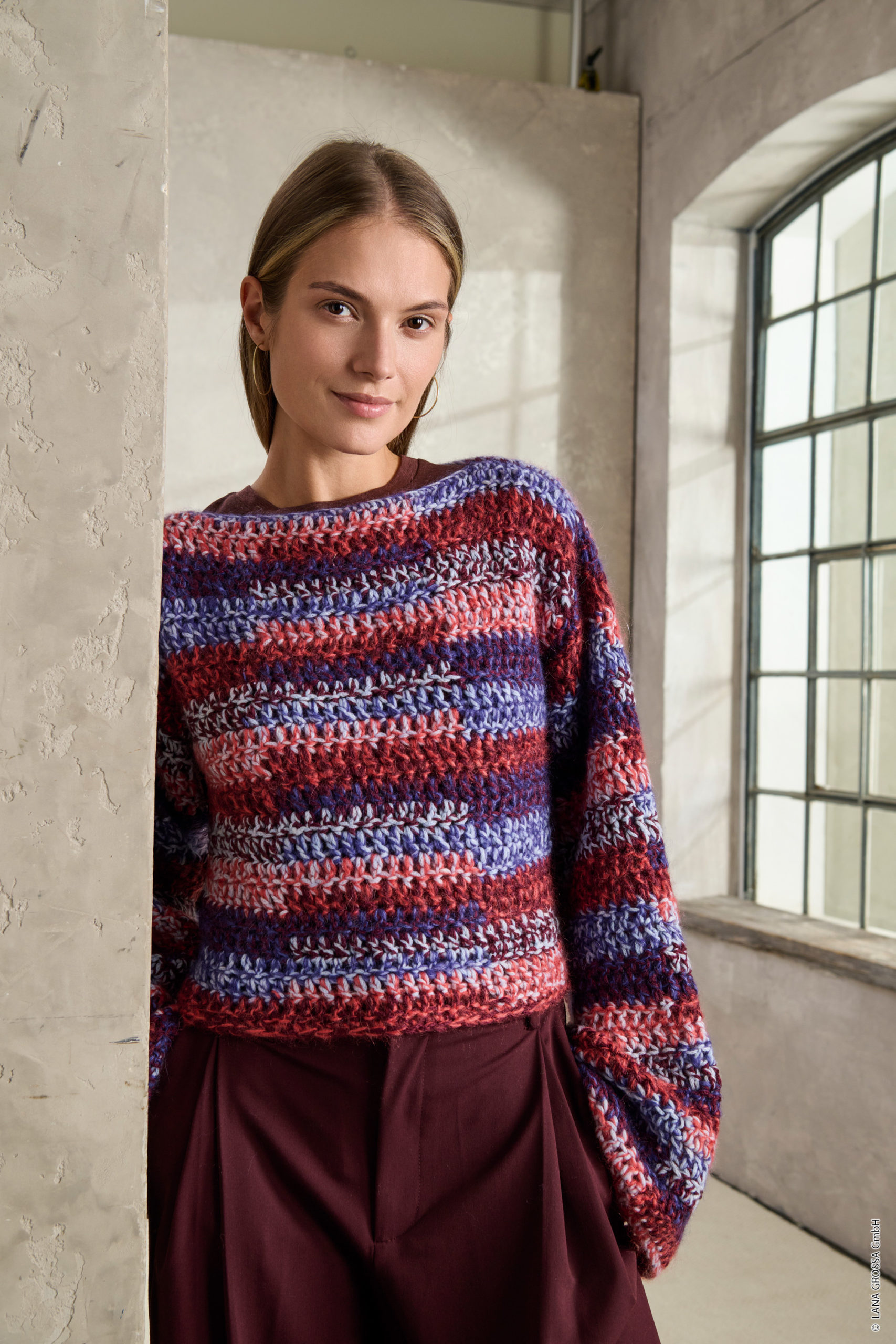 Strickset Häkelpullover Aus Cool Merino Und Superkid Seta Von Lana Grossa 1 Strickset Häkelpullover Aus Cool Merino Und Superkid Seta Von Lana Grossa
