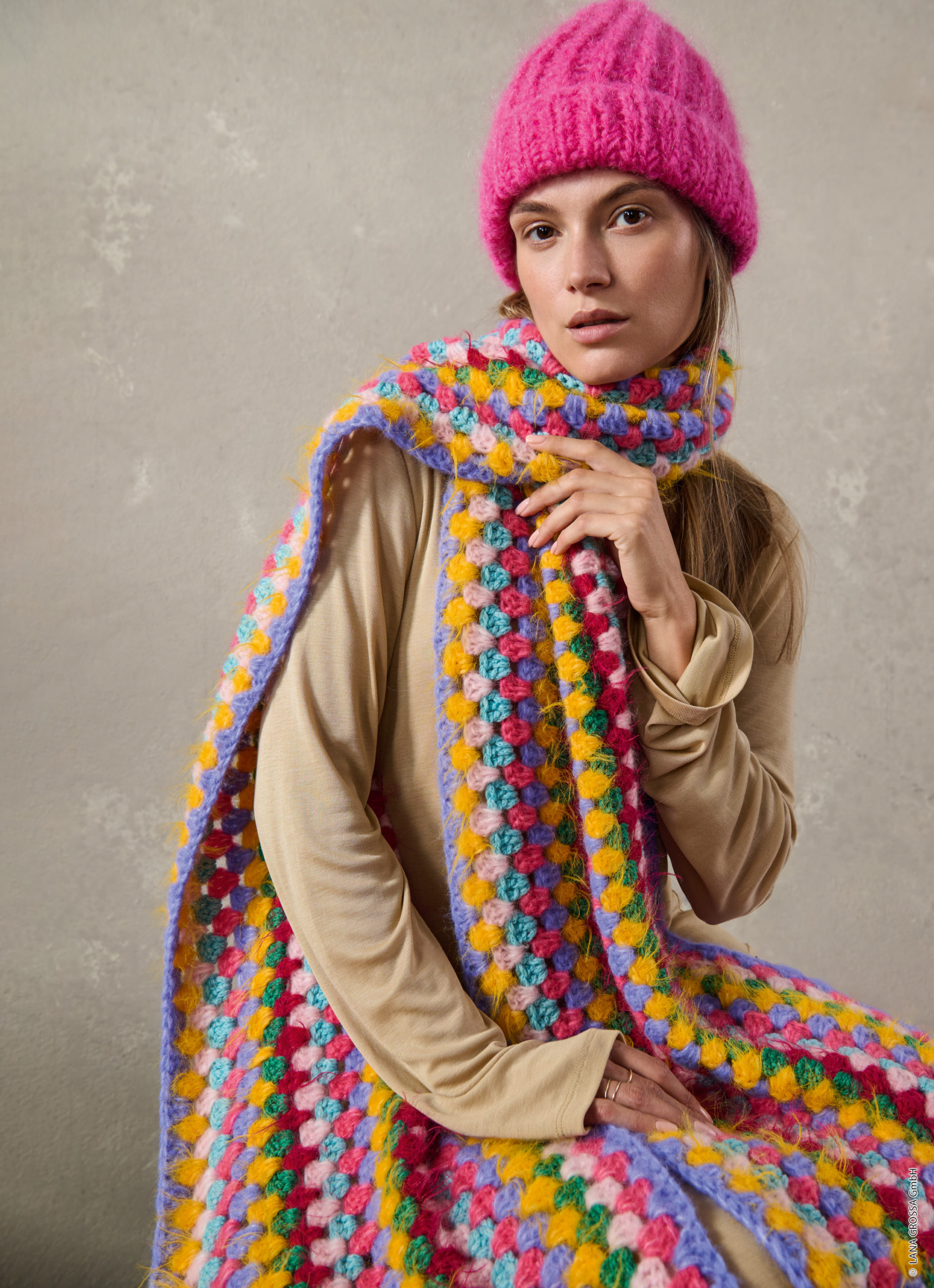Strickset Mütze Mit Umschlag Aus Mohair Moda Von Lana Grossa 2 Strickset Mütze Mit Umschlag Aus Mohair Moda Von Lana Grossa – Bild 2