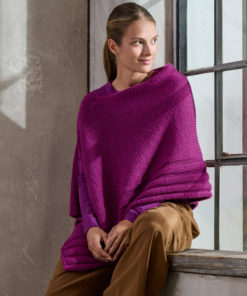 Strickset Poncho Mit Rippenmuster Aus Cool Merino Big Von Lana Grossa 3 Strickset Poncho Mit Rippenmuster Aus Cool Merino Big Von Lana Grossa – Bild 2