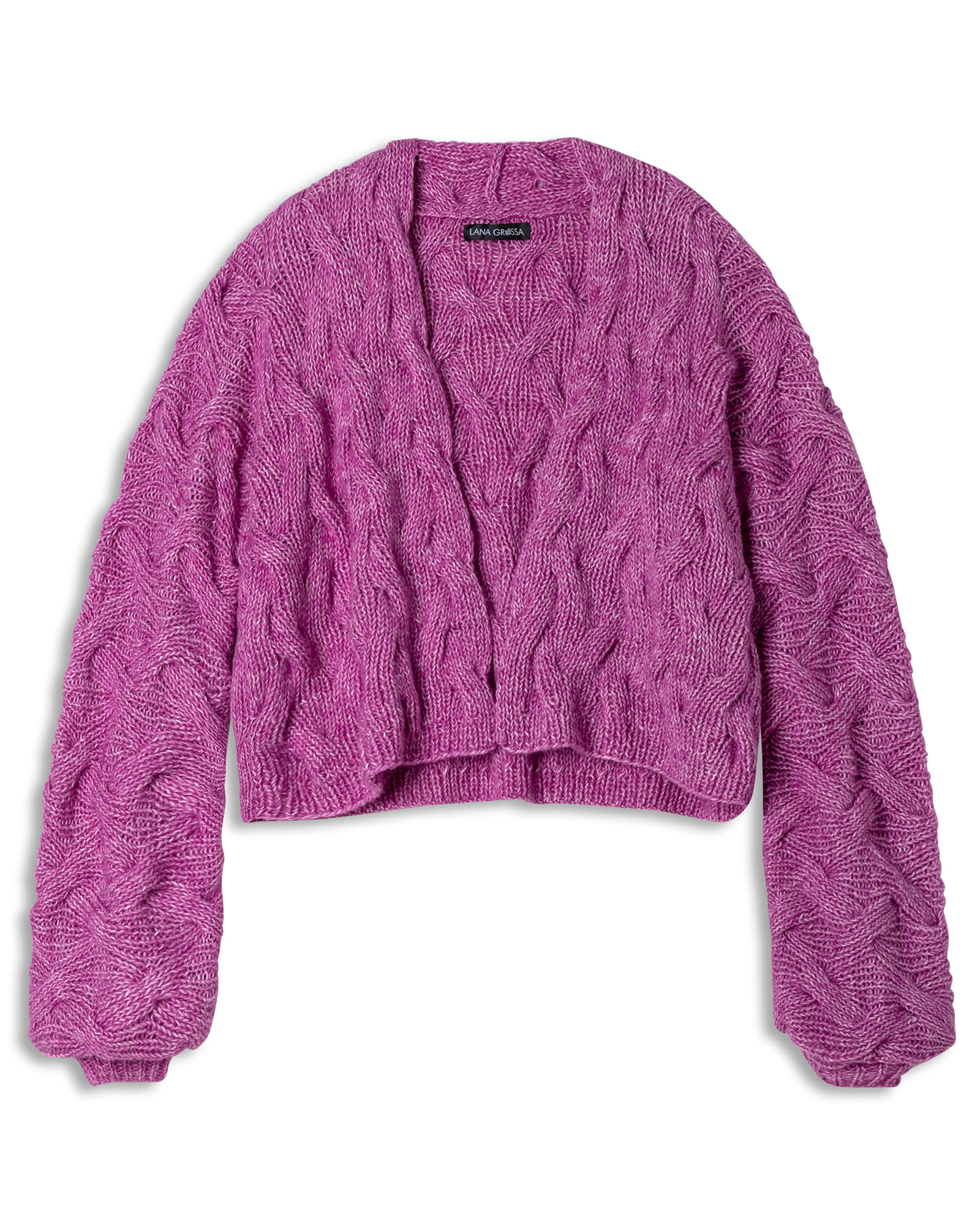 Strickset Jacke Im Versetzten Rippenzopfmuster Aus Natural Alpaca Pelo Von Lana Grossa 2 Strickset Jacke Im Versetzten Rippenzopfmuster Aus Natural Alpaca Pelo Von Lana Grossa – Bild 2