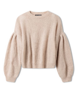 Strickset Pullover Mit Puffärmeln Aus Soffio Und Setasuri Von Lana Grossa 4 Strickset Pullover Mit Puffärmeln Aus Soffio Und Setasuri Von Lana Grossa – Bild 2
