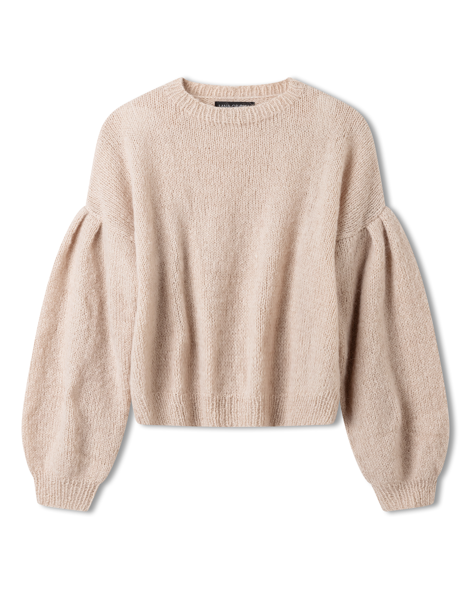 Strickset Pullover Mit Puffärmeln Aus Soffio Und Setasuri Von Lana Grossa 2 Strickset Pullover Mit Puffärmeln Aus Soffio Und Setasuri Von Lana Grossa – Bild 2