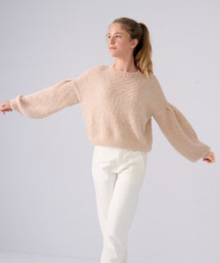 Strickset Pullover Mit Puffärmeln Aus Soffio Und Setasuri Von Lana Grossa 5 Strickset Pullover Mit Puffärmeln Aus Soffio Und Setasuri Von Lana Grossa – Bild 3