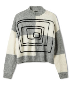 Strickset Karo-Pullover Mit Aufgehäkelten Linien Aus Cool Merino Von Lana Grossa 4 Strickset Karo-Pullover Mit Aufgehäkelten Linien Aus Cool Merino Von Lana Grossa – Bild 2