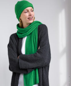Strickset Schal Im Rippenmuster aus Cashmere Pure von Lana Grossa
