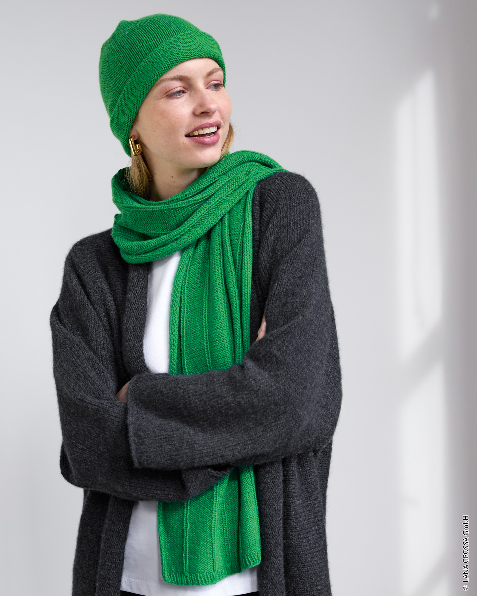 Strickset Schal Im Rippenmuster Aus Cashmere Pure Von Lana Grossa 1 Strickset Schal Im Rippenmuster Aus Cashmere Pure Von Lana Grossa