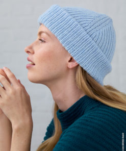 Strickset Mütze Im Rippenmuster aus Cashmere Kiss von Lana Grossa
