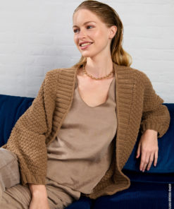 Strickset Jacke Im Karomuster aus Cashmere Kiss von Lana Grossa