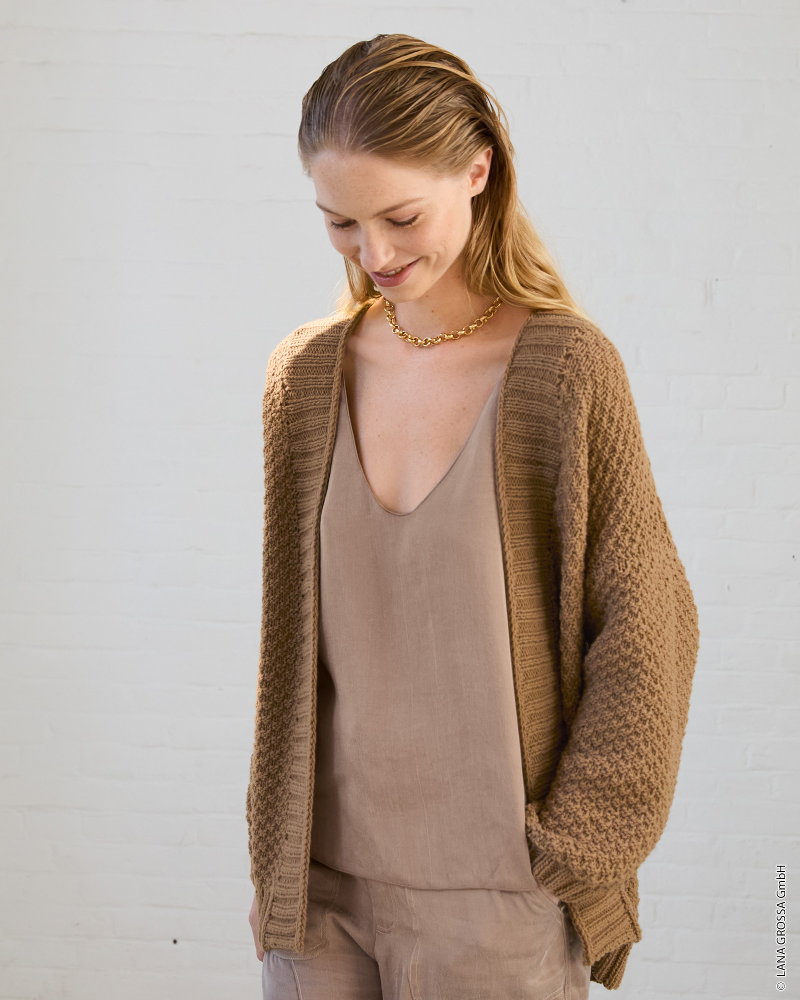 Strickset Jacke Im Karomuster Aus Cashmere Kiss Von Lana Grossa 2 Strickset Jacke Im Karomuster Aus Cashmere Kiss Von Lana Grossa – Bild 2