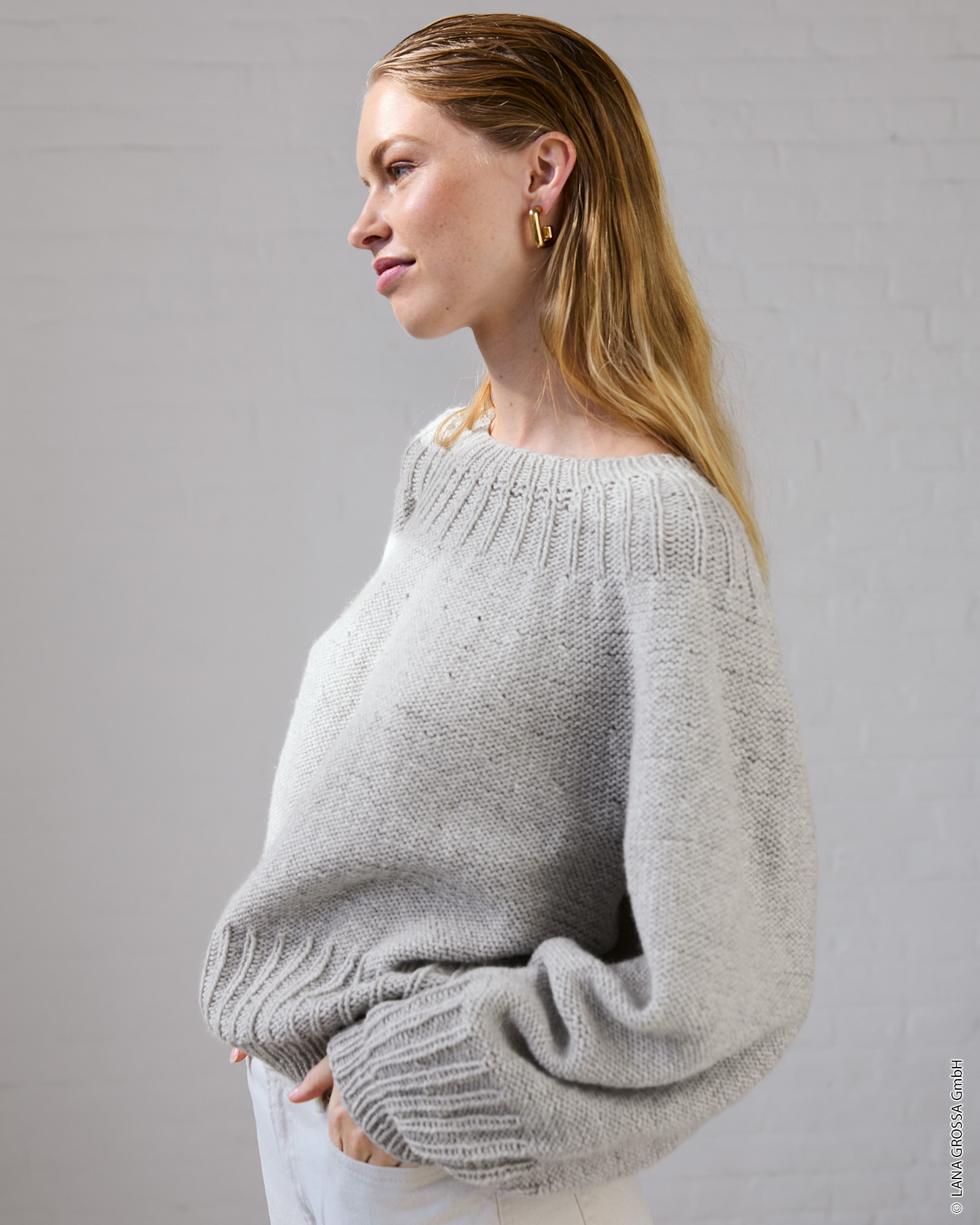 Strickset Top Down Pullover Aus Cashmere Kiss Von Lana Grossa 1 Strickset Top Down Pullover Aus Cashmere Kiss Von Lana Grossa