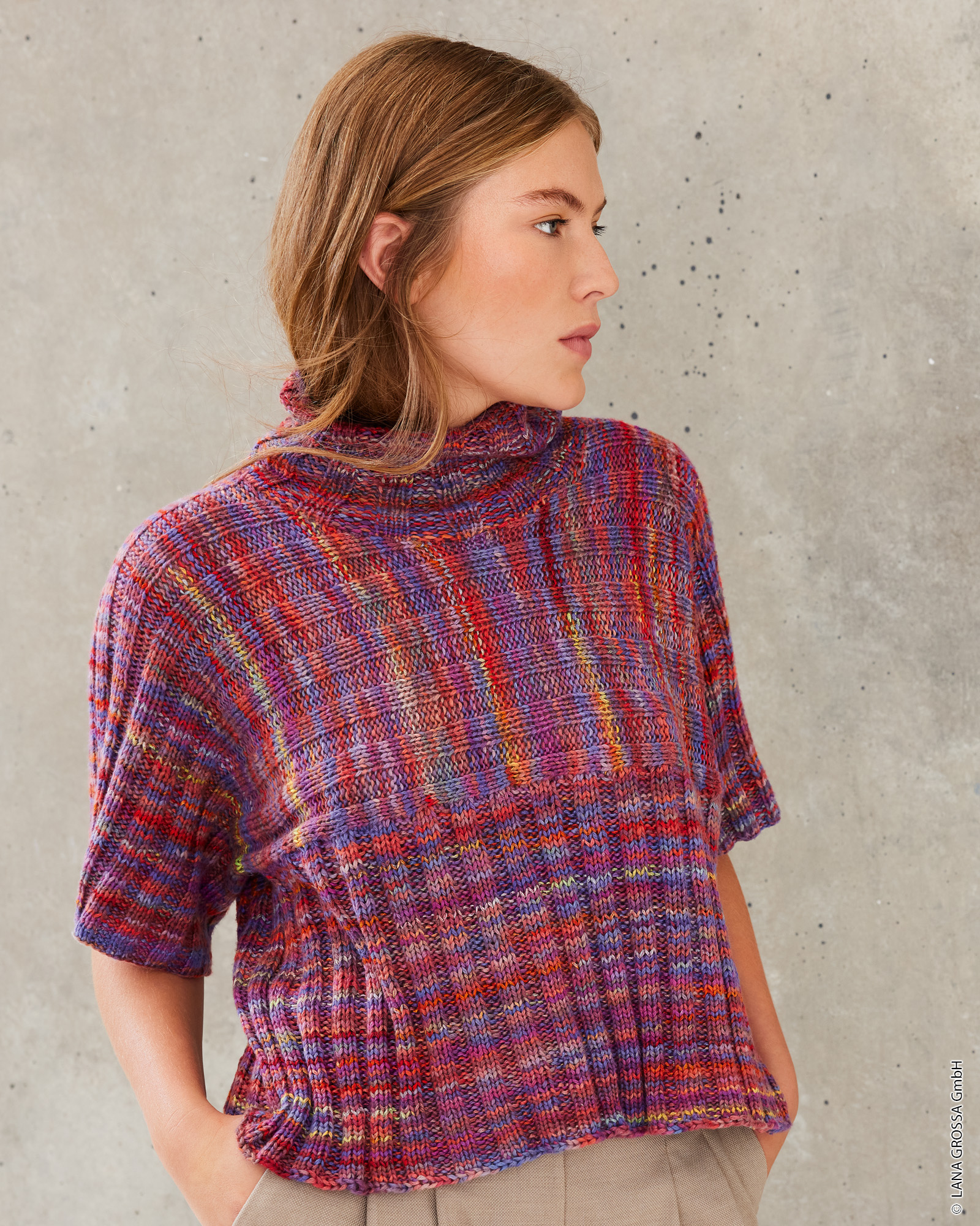 Strickset Shirt Mit Rippenmuster Aus Cotonella Multi Von Lana Grossa 1 Strickset Shirt Mit Rippenmuster Aus Cotonella Multi Von Lana Grossa