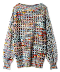 Strickset Pullover Mit Gittermuster Aus Cotonella Multi Von Lana Grossa 4 Strickset Pullover Mit Gittermuster Aus Cotonella Multi Von Lana Grossa – Bild 2