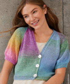 Strickset Kurze Raglanjacke aus Cotonella von Lana Grossa