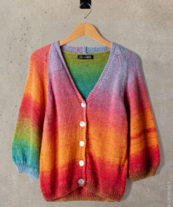 Strickset Raglanjacke Mit Hebe-rippenmuster aus Cotonella von Lana Grossa