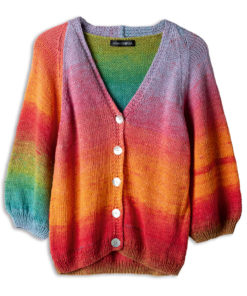 Strickset Raglanjacke Mit Hebe-Rippenmuster Aus Cotonella Von Lana Grossa 3 Strickset Raglanjacke Mit Hebe-Rippenmuster Aus Cotonella Von Lana Grossa – Bild 2