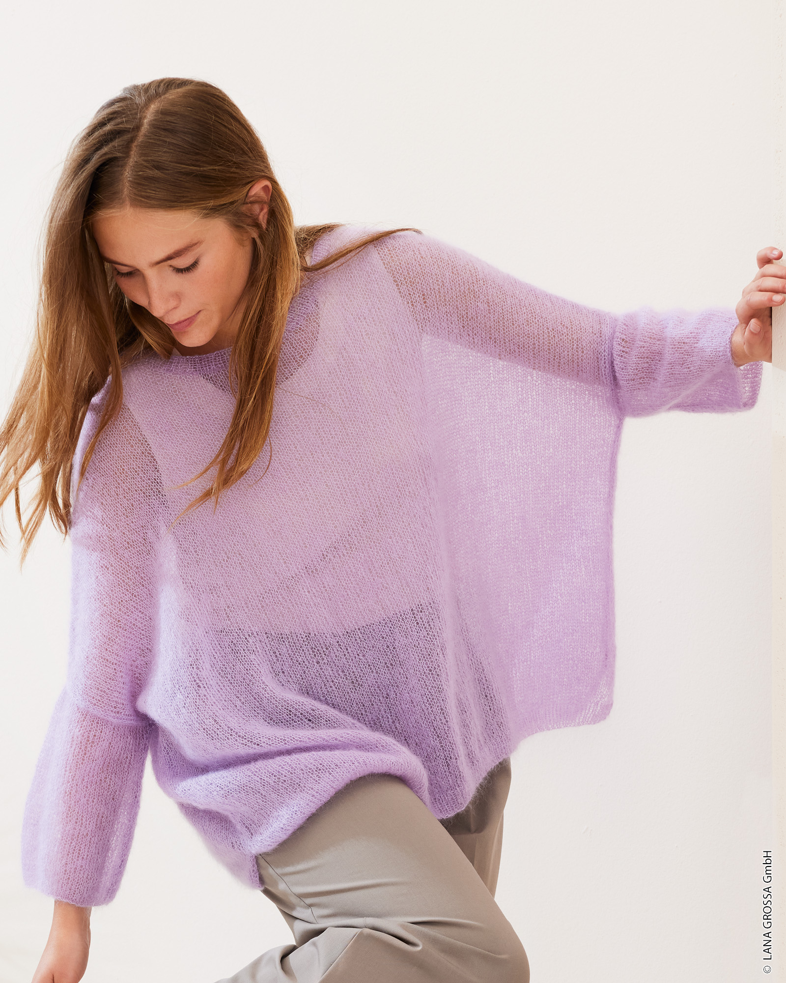 Strickset Shirt Mit Schlitz Aus Silkhair Von Lana Grossa 1 Strickset Shirt Mit Schlitz Aus Silkhair Von Lana Grossa