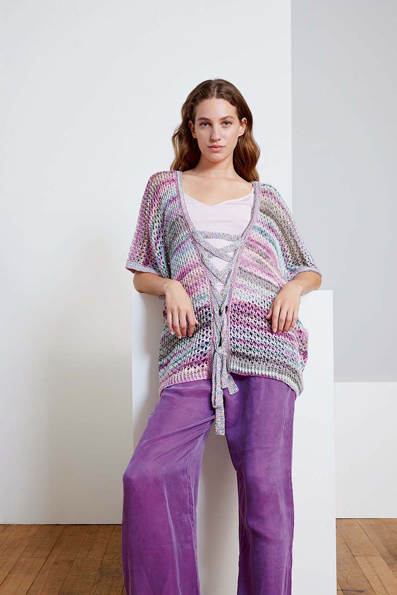 Strickset Pullover Mit Schleife Aus Fiesta Und Paillettes Von Lang Yarns 3 Strickset Pullover Mit Schleife Aus Fiesta Und Paillettes Von Lang Yarns – Bild 3