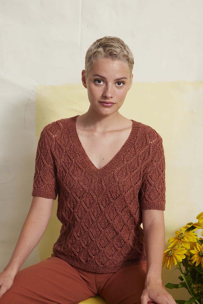 Strickset Kurzarmpullover Aus Vaya Von Lang Yarns 2 Strickset Kurzarmpullover Aus Vaya Von Lang Yarns – Bild 2