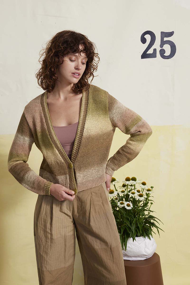 Strickset Jacke Aus Silk Color Von Lang Yarns 2 Strickset Jacke Aus Silk Color Von Lang Yarns – Bild 2