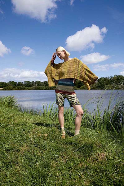 Strickset Poncho Aus Illusion Von Lang Yarns 1 Strickset Poncho Aus Illusion Von Lang Yarns