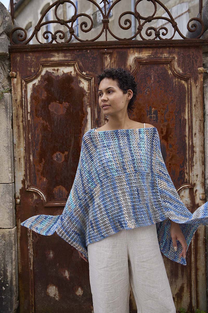 Strickset Poncho Aus Lisboa Von Lang Yarns 3 Strickset Poncho Aus Lisboa Von Lang Yarns – Bild 3