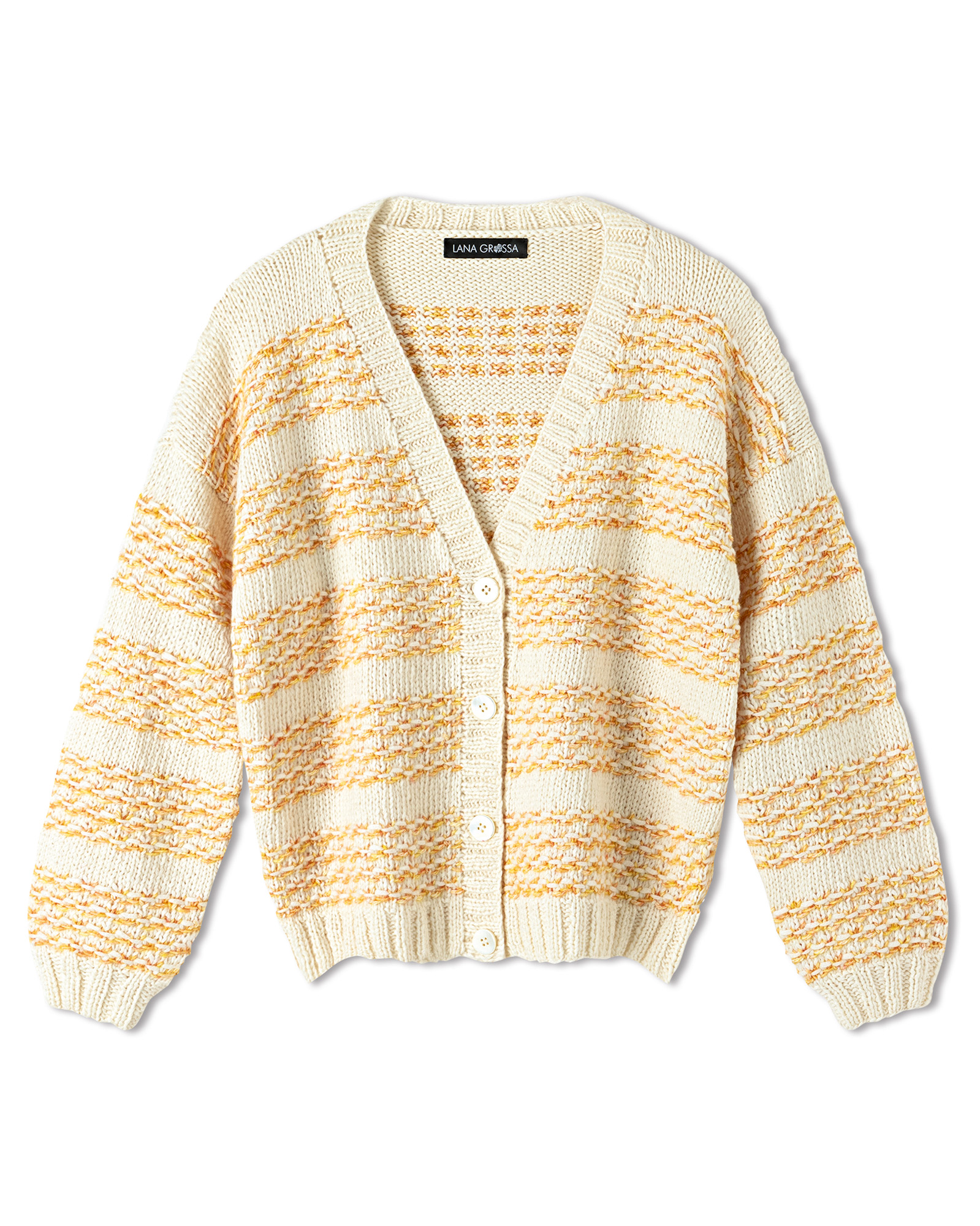 Strickset Jacke Mit Hebemaschenmuster Aus Summer Softness Und Bottoni Von Lana Grossa 2 Strickset Jacke Mit Hebemaschenmuster Aus Summer Softness Und Bottoni Von Lana Grossa – Bild 2