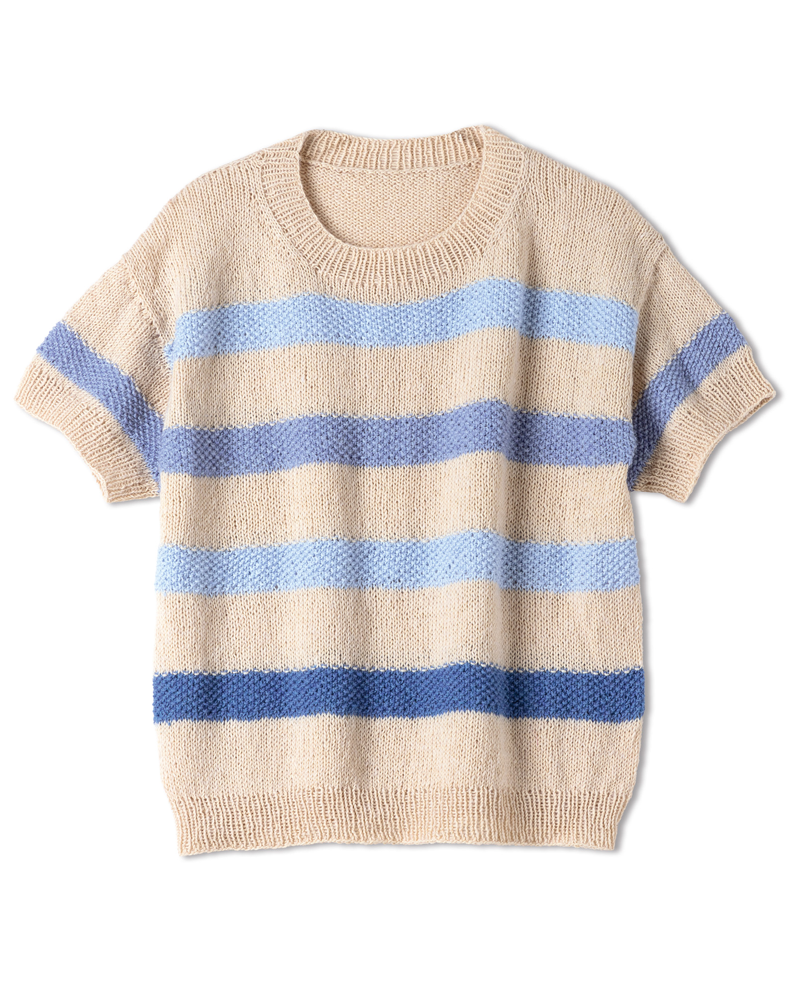 Strickset Shirt Glatt Rechts Mit Perlmusterstreifen Aus Ecopuno Von Lana Grossa 2 Strickset Shirt Glatt Rechts Mit Perlmusterstreifen Aus Ecopuno Von Lana Grossa – Bild 2