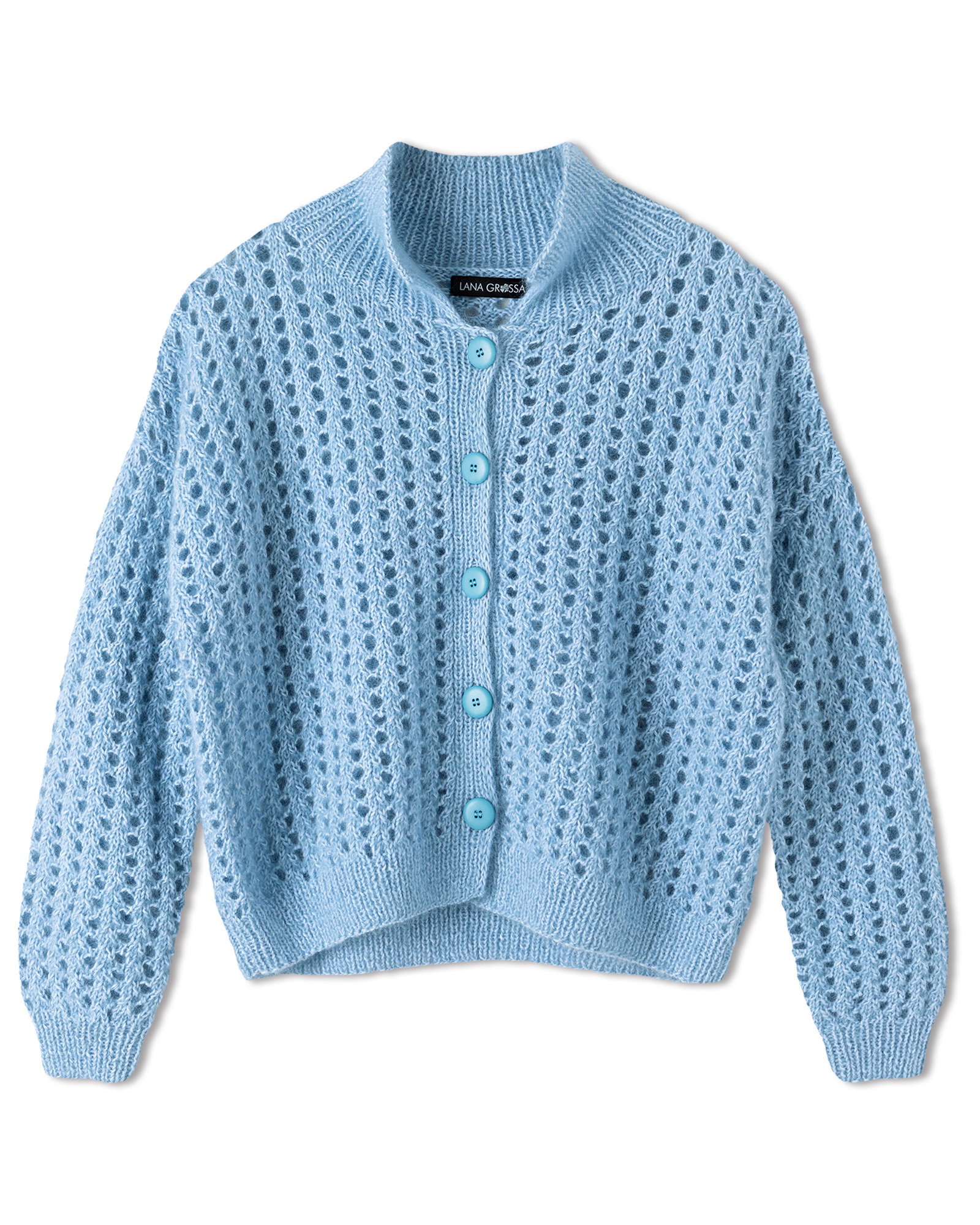 Strickset Jacke Im Lochmuster Aus Ecopuno Und Silkhair Von Lana Grossa 2 Strickset Jacke Im Lochmuster Aus Ecopuno Und Silkhair Von Lana Grossa – Bild 2