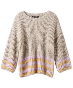 Strickset Pullover Im Halbpatentmuster Mit Streifen Aus Bottoni Von Lana Grossa 4 Strickset Pullover Im Halbpatentmuster Mit Streifen Aus Bottoni Von Lana Grossa – Bild 2
